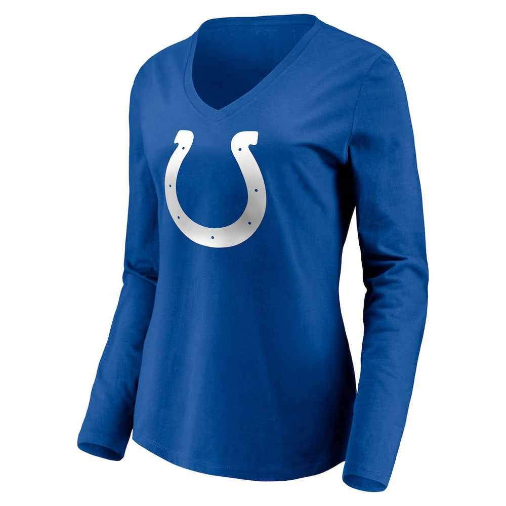 Indianapolis Colts Women's Team Authentic Personalized Name & Number Long Sleeve V-Neck T-Shirt Royal