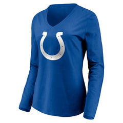 Indianapolis Colts Women's Team Authentic Personalized Name & Number Long Sleeve V-Neck T-Shirt Royal