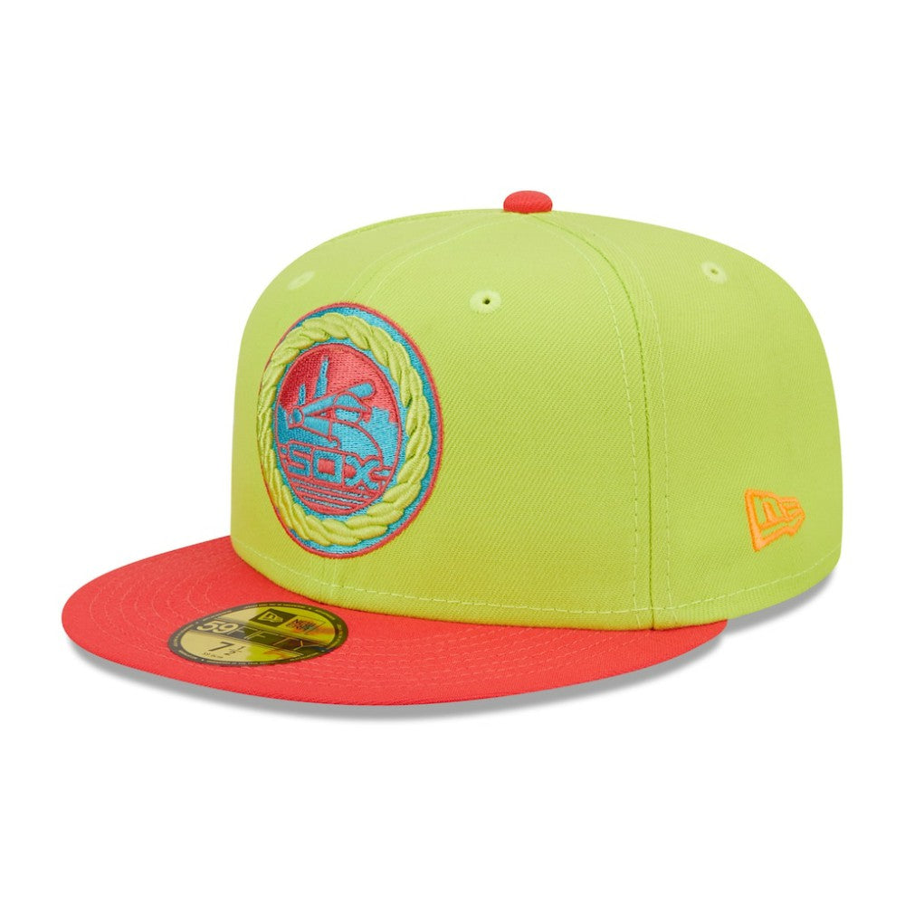 Chicago White Sox New Era 1983 MLB All-Star Game Cyber Highlighter 59FIFTY Fitted Hat - Green/Red Hats