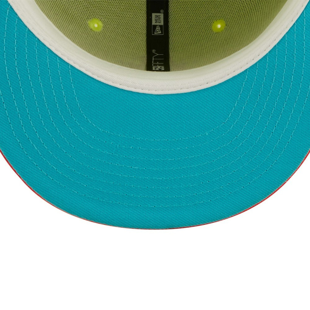New York Yankees New Era Cyber Highlighter 59FIFTY Fitted Hat - Green/Red Hats