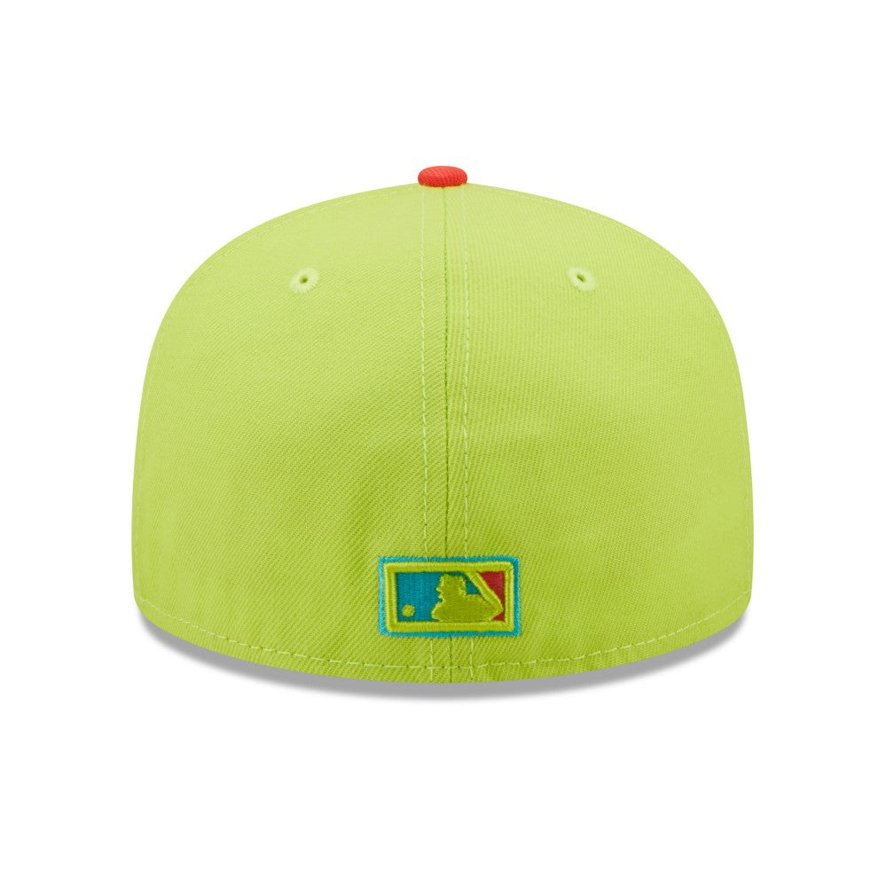 Los Angeles Dodgers New Era Cyber Highlighter 59FIFTY Fitted Hat - Green/Red Hats