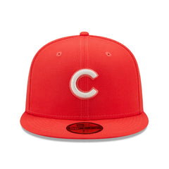 Chicago Cubs New Era Lava Highlighter Logo 59FIFTY Fitted Hat - Red Hats