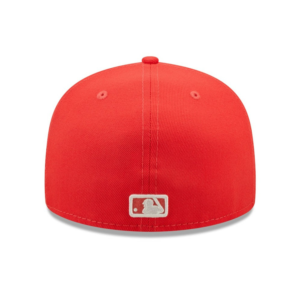 Chicago Cubs New Era Lava Highlighter Logo 59FIFTY Fitted Hat - Red Hats