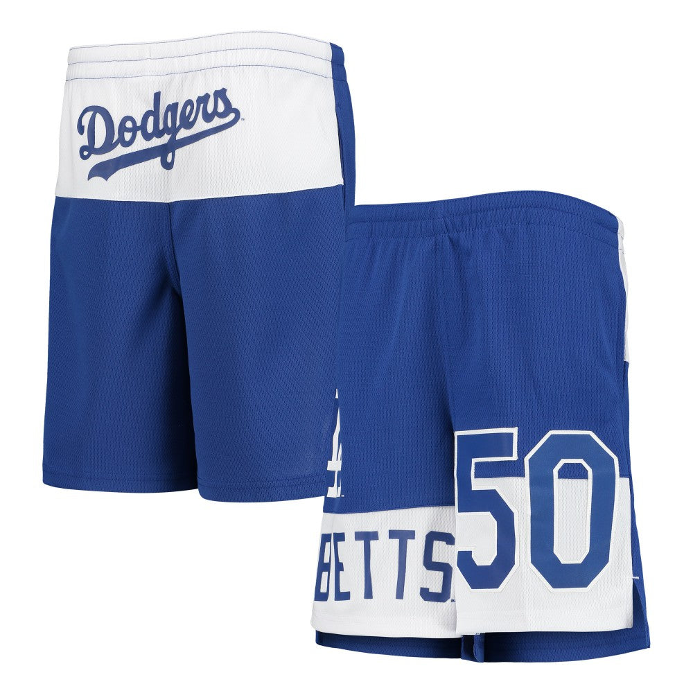Mookie Betts Los Angeles Dodgers Youth Pandemonium Name & Number Shorts - Royal Shorts