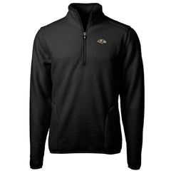 Baltimore Ravens Cutter & Buck Cascade Eco Sherpa Fleece Quarter-Zip Pullover Jacket Black