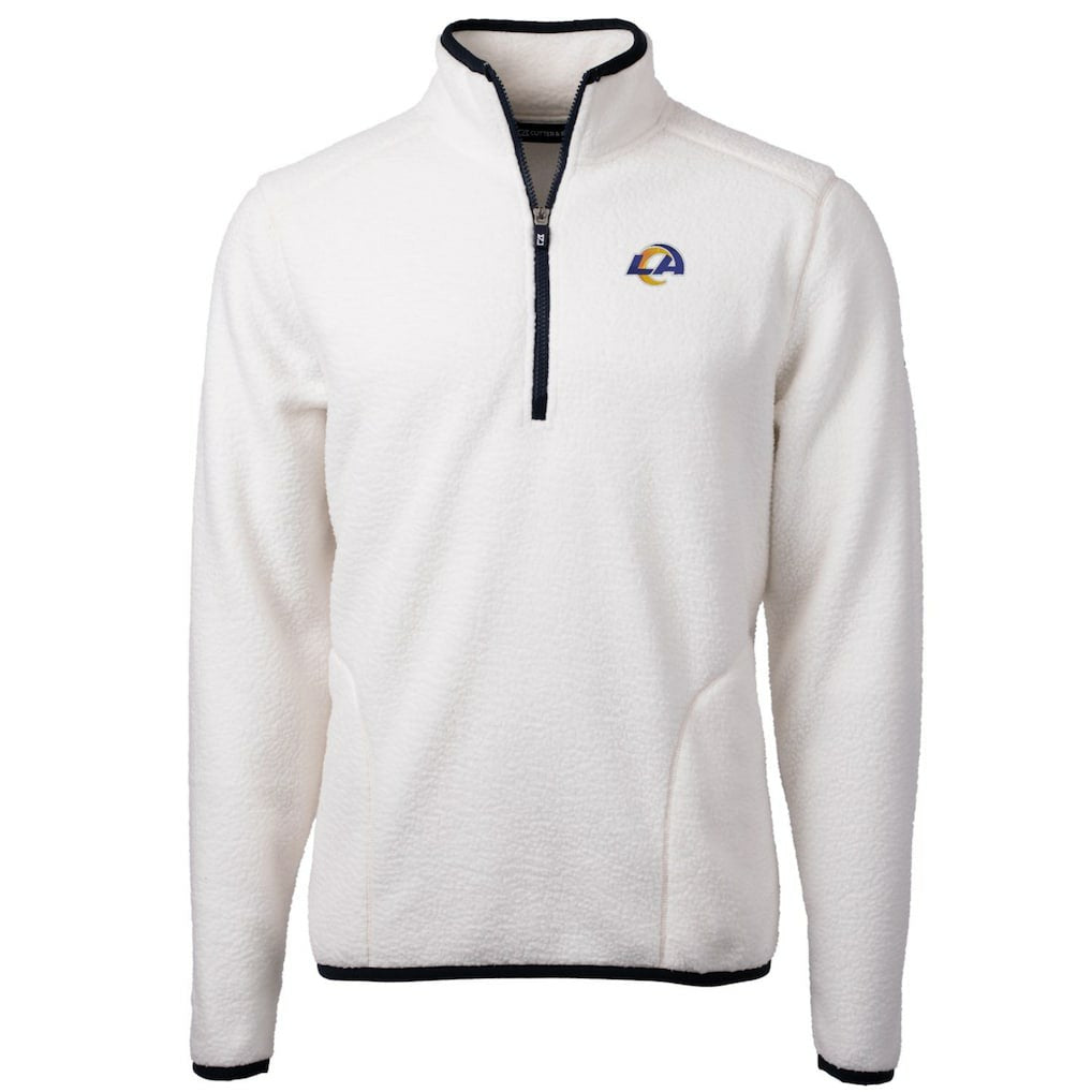 Los Angeles Rams Cutter & Buck Cascade Eco Sherpa Fleece Quarter-Zip Pullover Jacket White