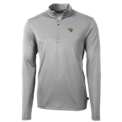 Jacksonville Jaguars Cutter & Buck Big & Tall Virtue Eco Pique Quarter-Zip Pullover Jacket Gray