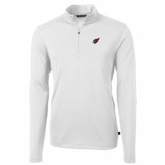 Arizona Cardinals Cutter & Buck Big & Tall Virtue Eco Pique Quarter-Zip Pullover Jacket White