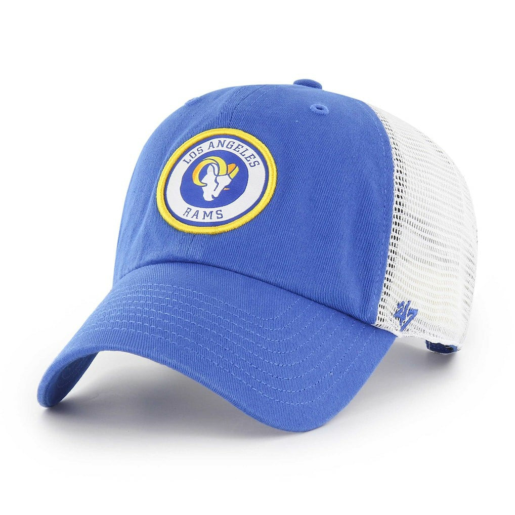 Los Angeles Rams '47 Highline Clean Up Trucker Snapback Hat Royal/White