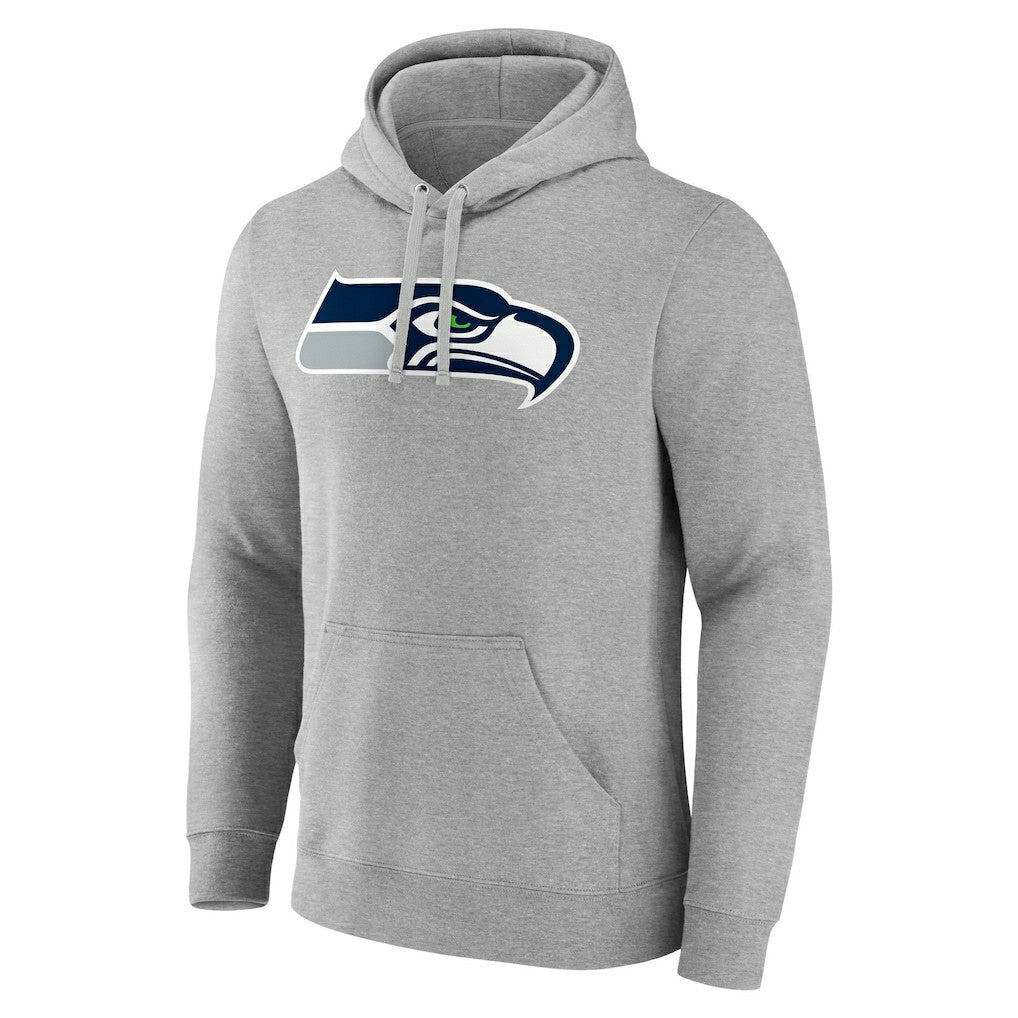 Seattle Seahawks Team Authentic Custom Pullover Hoodie Heathered Gray