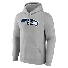 Seattle Seahawks Team Authentic Custom Pullover Hoodie Heathered Gray