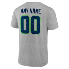 Seattle Seahawks Team Authentic Custom T-Shirt Heathered Gray