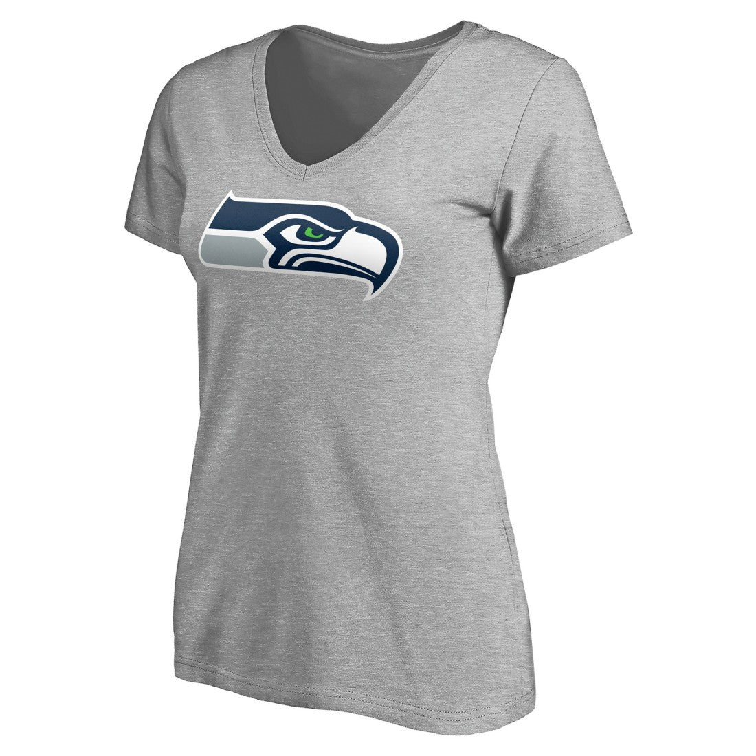 Seattle Seahawks Women's Team Authentic Custom V-Neck T-Shirt Gray