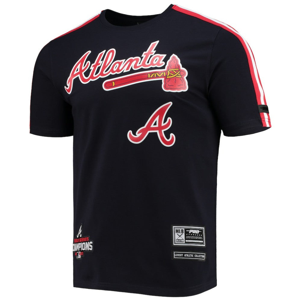 Atlanta Braves Pro Standard Taping T-Shirt - Navy/Red T-shirts