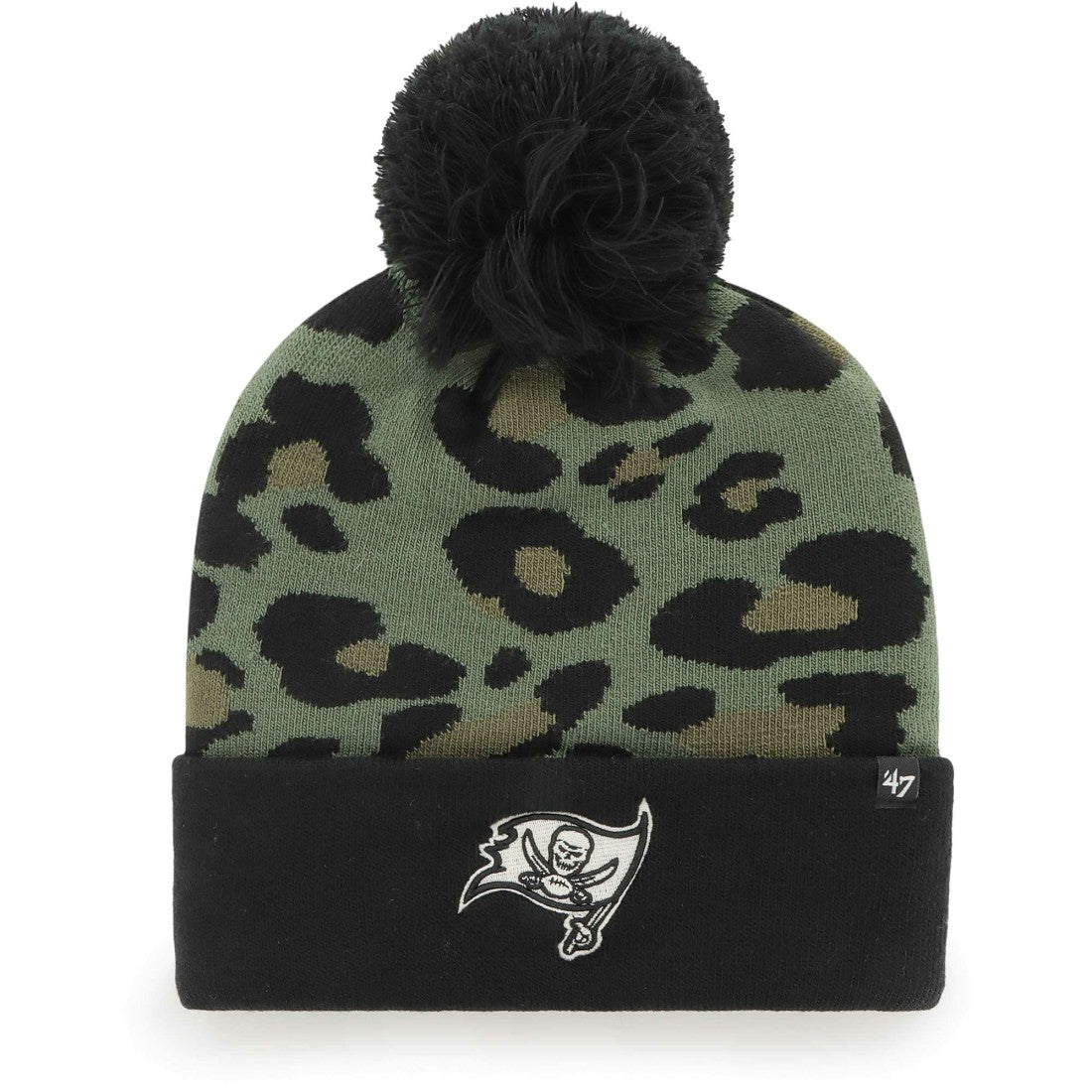 Tampa Bay Buccaneers '47 Women's Bagheera Cuffed Knit Hat with Pom Green/Black