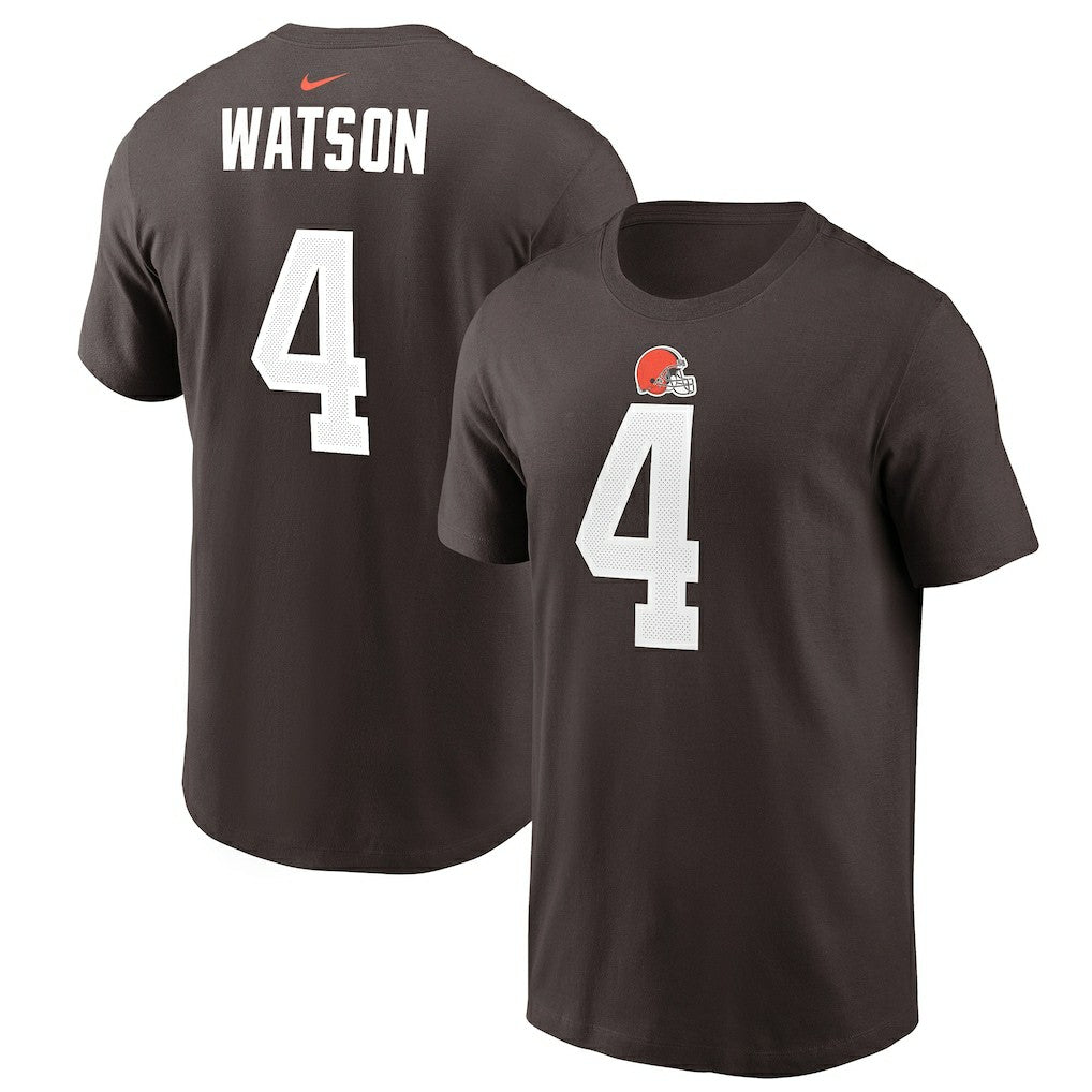 Deshaun Watson Cleveland Browns Player Name & Number T-Shirt Brown
