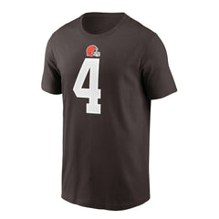 Deshaun Watson Cleveland Browns Player Name & Number T-Shirt Brown