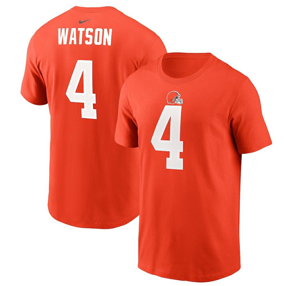 Deshaun Watson Cleveland Browns Player Name & Number T-Shirt Orange