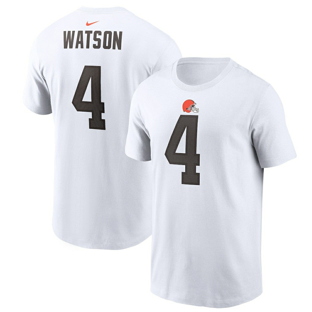 Deshaun Watson Cleveland Browns Player Name & Number T-Shirt White