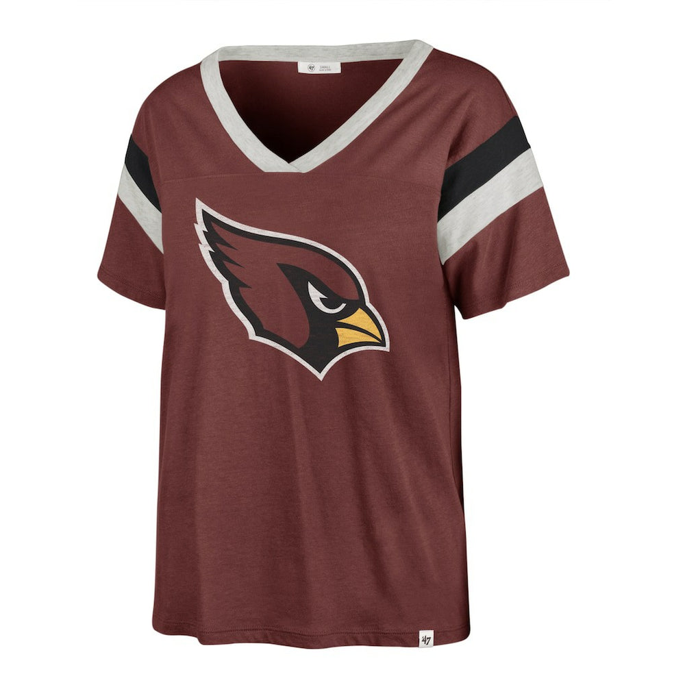 Arizona Cardinals '47 Women's Phoenix V-Neck T-Shirt Cardinal