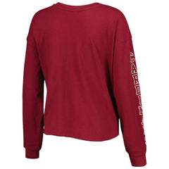 Arizona Cardinals '47 Women's Skyler Parkway Cropped Long Sleeve T-Shirt Cardinal