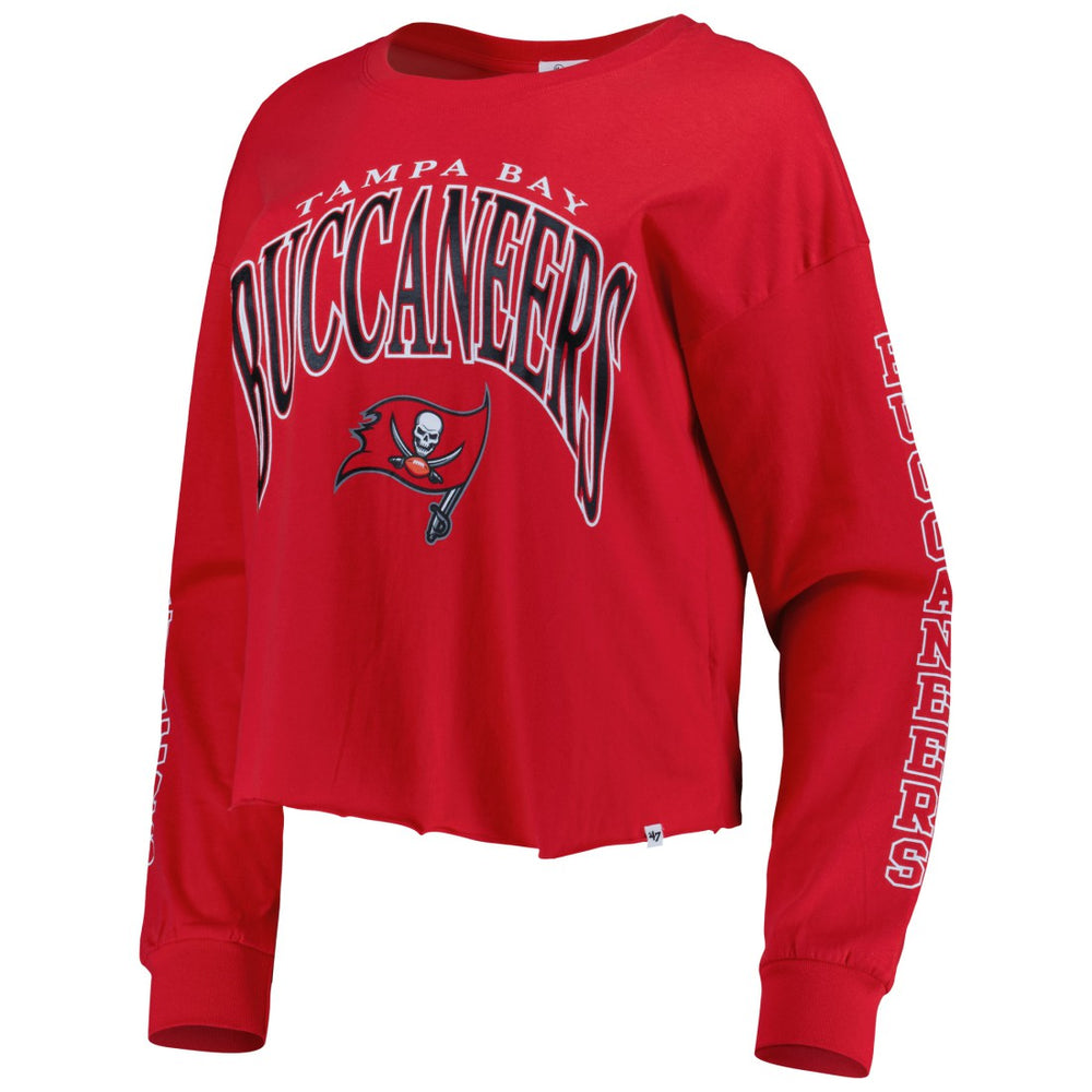 Tampa Bay Buccaneers '47 Women's Skyler Parkway Cropped Long Sleeve T-Shirt Red