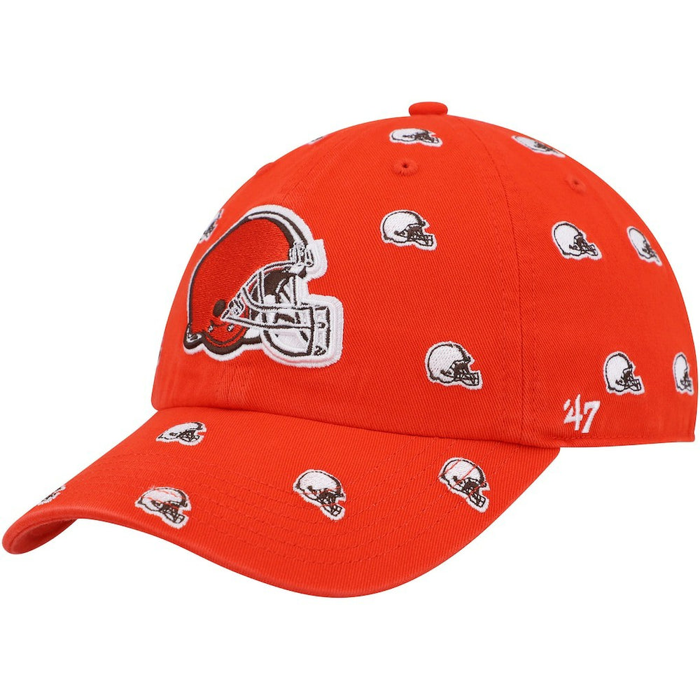 Cleveland Browns '47 Women's Confetti Clean Up Logo Adjustable Hat Orange