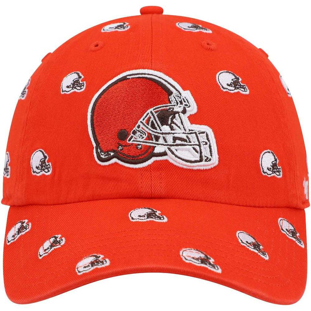 Cleveland Browns '47 Women's Confetti Clean Up Logo Adjustable Hat Orange