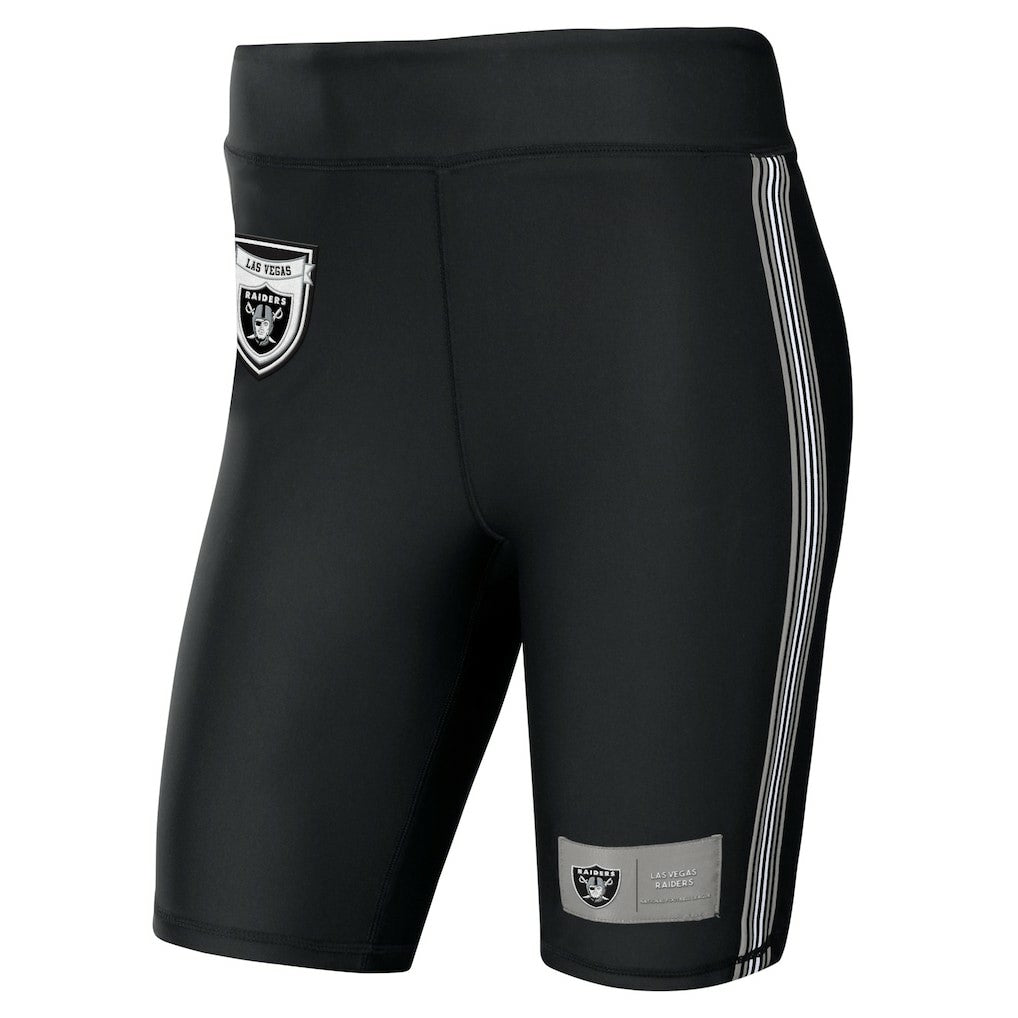 Las Vegas Raiders WEAR by Erin Andrews Women's Biker Shorts Black