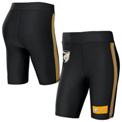 Pittsburgh Steelers WEAR by Erin Andrews Women's Biker Shorts Black