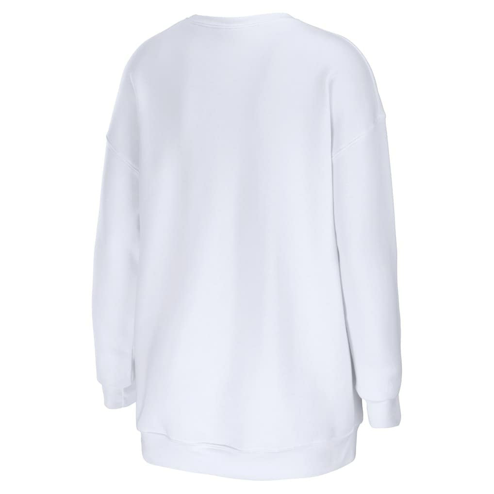Washington Commanders WEAR by Erin Andrews Women's Oversized Pullover Sweatshirt White