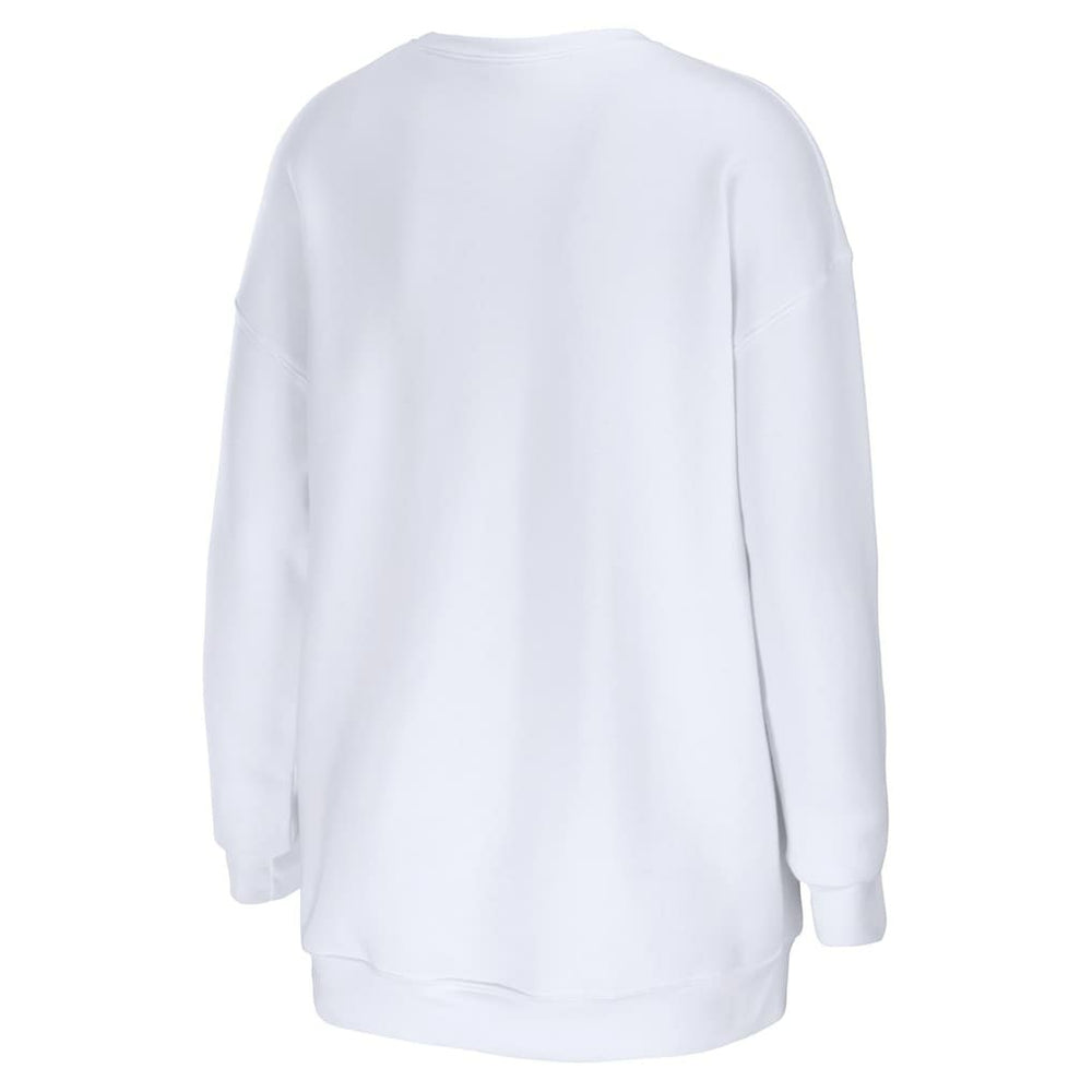 Washington Commanders WEAR by Erin Andrews Women's Oversized Pullover Sweatshirt White