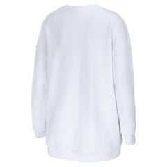 Washington Commanders WEAR by Erin Andrews Women's Oversized Pullover Sweatshirt White