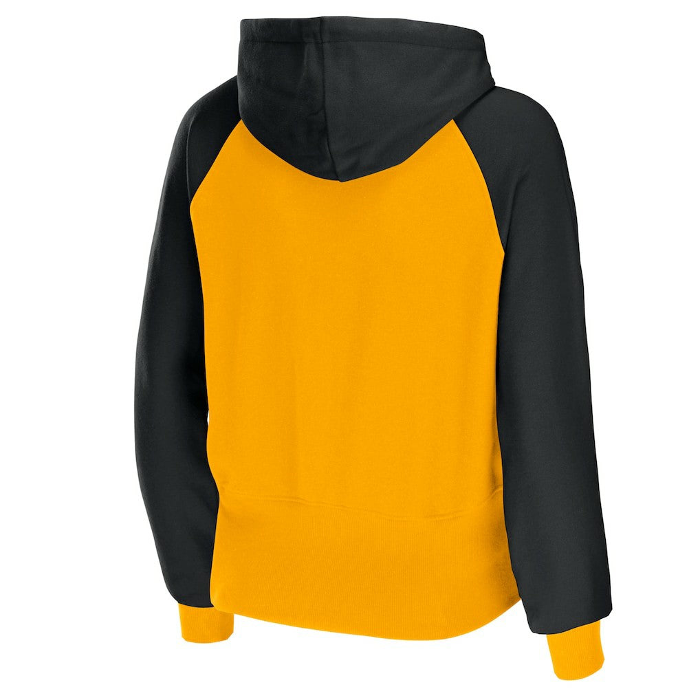 Pittsburgh Steelers WEAR by Erin Andrews Women's Colorblock Lightweight Full-Zip Hoodie Gold