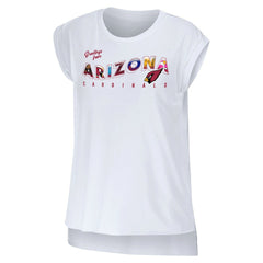 Arizona Cardinals WEAR by Erin Andrews Women's Greetings From Muscle T-Shirt White