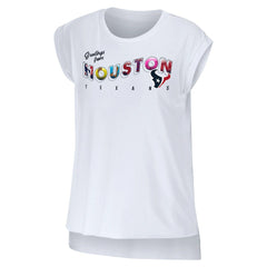 Houston Texans WEAR by Erin Andrews Women's Greetings From Muscle T-Shirt White