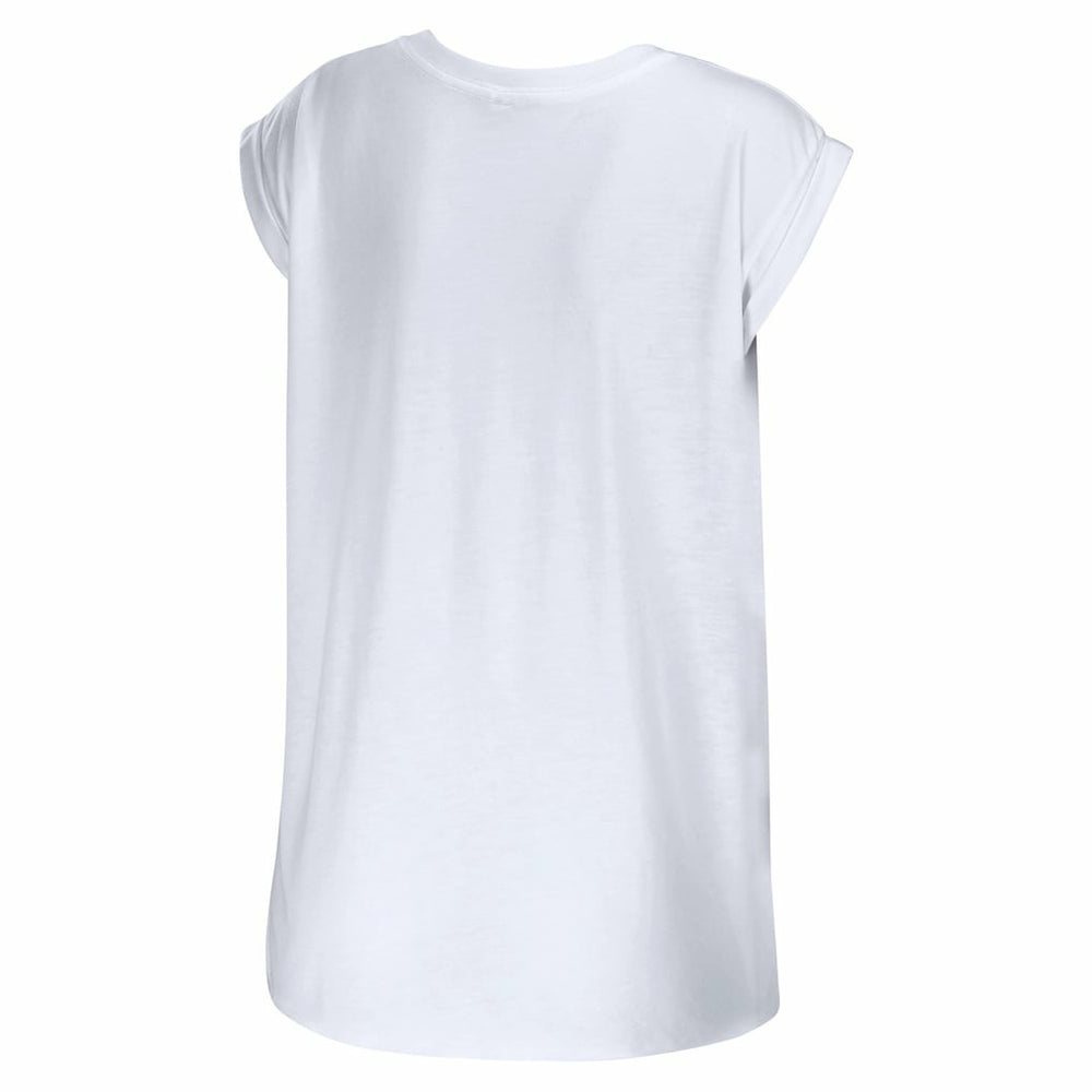 Las Vegas Raiders WEAR by Erin Andrews Women's Greetings From Muscle T-Shirt White