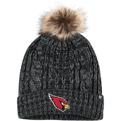 Arizona Cardinals '47 Women's Meeko Cuffed Knit Hat with Pom Black