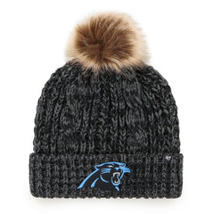 Carolina Panthers '47 Women's Meeko Cuffed Knit Hat with Pom Black