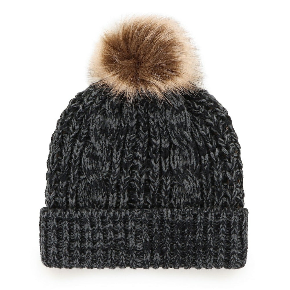 Carolina Panthers '47 Women's Meeko Cuffed Knit Hat with Pom Black