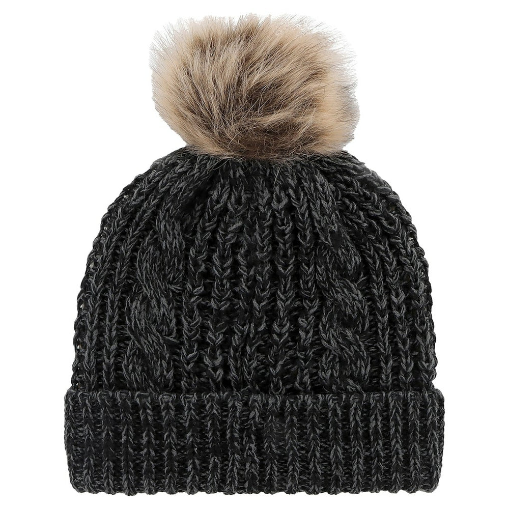 Cincinnati Bengals '47 Women's Meeko Cuffed Knit Hat with Pom Black