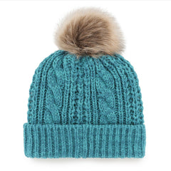 Miami Dolphins '47 Women's Meeko Cuffed Knit Hat with Pom Aqua