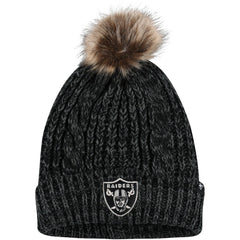 Las Vegas Raiders '47 Women's Meeko Cuffed Knit Hat with Pom Black