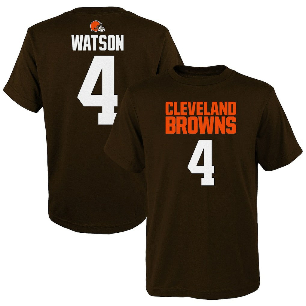 Deshaun Watson Cleveland Browns Youth Mainliner Player Name & Number T-Shirt Brown