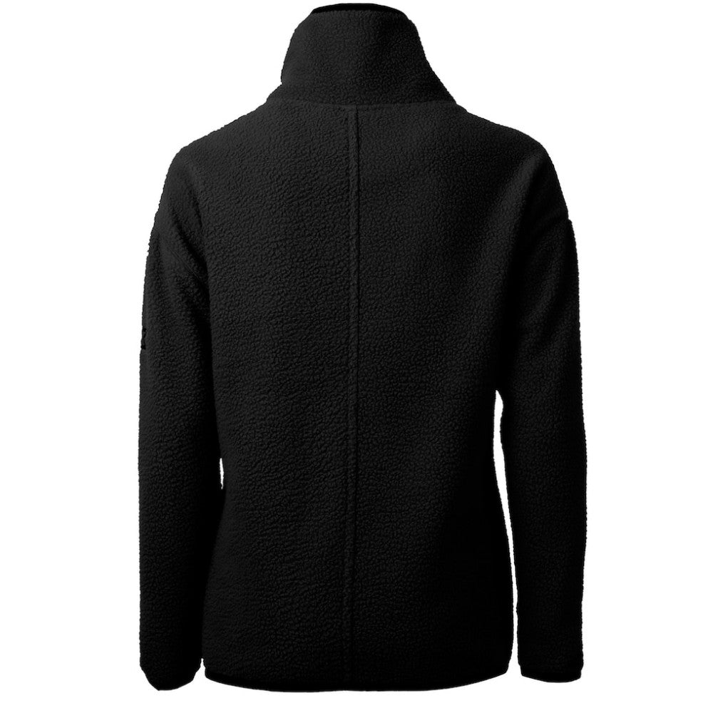 Athletics Cutter & Buck Women's Cascade Eco Sherpa Fleece Quarter-Zip Pullover Jacket - Black Jackets