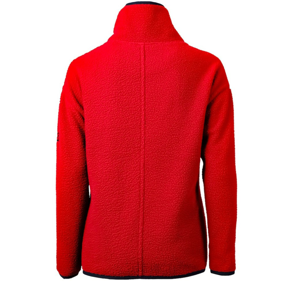 Boston Red Sox Cutter & Buck Women's Cascade Eco Sherpa Fleece Quarter-Zip Pullover Jacket - Red Jackets