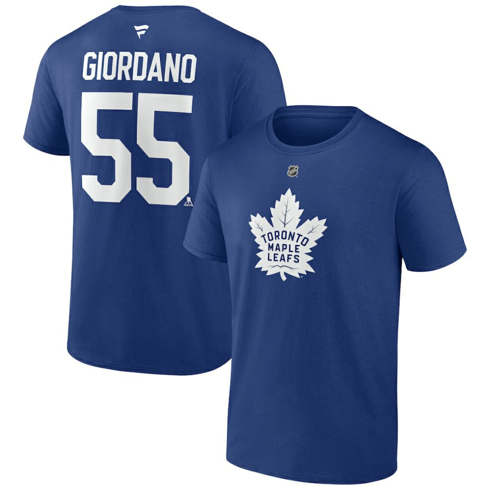 NHL Mark Giordano Toronto Maple Leafs Fanatics Authentic Stack Name & Number T-Shirt - Blue