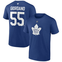 NHL Mark Giordano Toronto Maple Leafs Fanatics Authentic Stack Name & Number T-Shirt - Blue