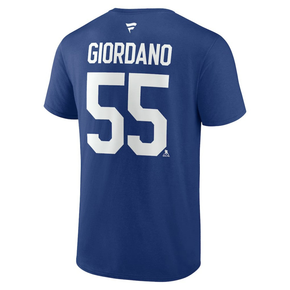 NHL Mark Giordano Toronto Maple Leafs Fanatics Authentic Stack Name & Number T-Shirt - Blue