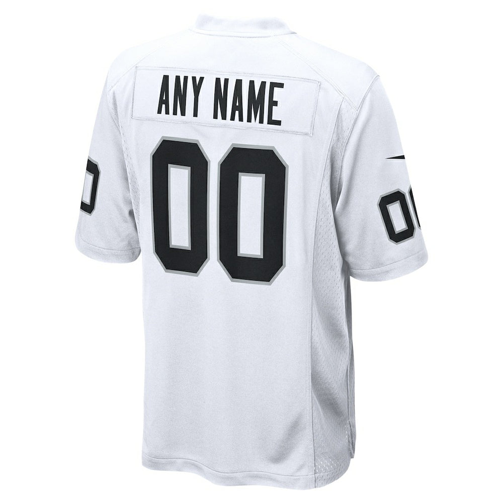 Las Vegas Raiders Youth Team Custom Game Jersey White